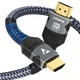 Кабель 8K HDMI 2.1, 3 метра, Ultra High Speed 8K (48 Гбіт/с), в нейлоновому обплетенні, сірий - зображення 5