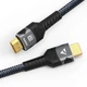 Кабель 8K HDMI 2.1, 3 метра, Ultra High Speed 8K (48 Гбіт/с), в нейлоновому обплетенні, сірий - зображення 3