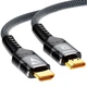 Кабель 8K HDMI 2.1, 3 метра, Ultra High Speed 8K (48 Гбіт/с), в нейлоновому обплетенні, сірий - зображення 4