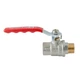 Кран кульовий ГШВ Koer Extreme KE.215-15 - 1/2" FM ручка "важіль" червона (KR5750) - изображение 2