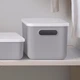 Ящик для хранения с крышкой MBM HOME FH-11/FH-15 GRAY пластиковый серый - изображение 3