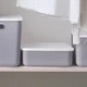 Ящик для хранения с крышкой MBM HOME FH-12/FH-16 GRAY пластиковый серый - изображение 3