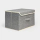 Ящик для зберігання з кришкою MBM HOME TH-07 M LIGHT GRAY світло-сірий - зображення 1