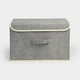 Ящик для зберігання з кришкою MBM HOME TH-07 M LIGHT GRAY світло-сірий - зображення 5