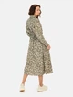 Платье-рубашка миди осеннее женское Camel Active Dress 391600-5S62-94 L Хаки/Белый (4064478946488) - изображение 2