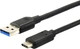 Кабель Equip USB-A Male to USB Type-C Male 1 м Black (12834107) - зображення 1