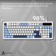 Клавиатура проводная Ajazz AF98 USB White-Blue (AF98-GB) - изображение 8