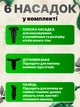 Компактний ручний масажний пістолет потужний бездротовий, 5 режимів, 6 насадок, перкусійний масажер, Сірий - зображення 5