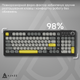 Клавиатура беспроводная Ajazz AF98 Plus Wireless/Bluetooth/USB Black-Grey-Yellow (AF98-PLUS-BGY) - изображение 8