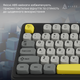 Клавиатура беспроводная Ajazz AF98 Plus Wireless/Bluetooth/USB Black-Grey-Yellow (AF98-PLUS-BGY) - изображение 12