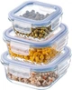 Контейнери Kadax скляні з кришкою 3 шт (5903699496718) - зображення 1