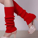 Гетры в рубчик теплые One size Красные Podarkus BK354-R - изображение 1