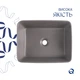 Раковина накладная Qtap Tern 480x370x135 мм, Stone grey, прямоугольная, с донным клапаном QT17116069SG - изображение 4