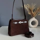 Жіноча сумка Kelly Bag із натуральної шкіри, Brown - изображение 6