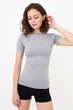 Базовая женская бесшовная футболка из микрофибры Giulia T-SHIRT S/M Grey-griffin, футболка для тренировок - изображение 2