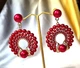 Сережки акцентные Красные бусины - изображение 2