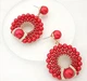 Сережки акцентные Красные бусины - изображение 5