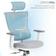 Крісло офісне OfficePro Elegant OC600-W-LG-LG - изображение 10