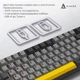 Ігрова дротова механічна клавіатура Ajazz AK820 MAX Magnetic switches-Black-Gray-Yellow-RGB - изображение 4