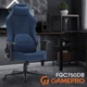 Крісло ігрове GamePro FGC750DB Fabric Dark Blue - зображення 7