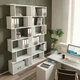 Книжный стеллаж S-образной формы с 6 уровнями KOMTO Shelf 190S Белый (p-186-283) - изображение 5