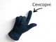 Рукавички чоловічі трикотажні бавовняні на тонкій флісовій підкладці чорні 8009_10,5_Sensor - зображення 5