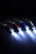 Брелок-фонарик LED на ключи, 3 светодиода, с батарейками серебристый - изображение 2