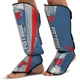 Защита голени и стопы кожаная для единоборств защита для ног Fistrage Fight Gear 7813 размер S Blue-Silver - изображение 1
