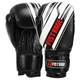 Перчатки боксерские кожаные на липучке Fistrage Fight Gear 7862 размер 12 унций Black-White - изображение 1