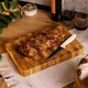 Разделочная деревянная торцевая доска с ручками-выемками, "Домино", 30*50 см, дуб - изображение 2