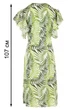 Жіноча лляна сукня з V-подібним вирізом LadyLike 50 Зелений (ll2214157847441) - изображение 4