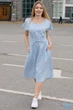 Жіноча сукня на резинці з поясом кушак LadyLike 46 Блакитний (ll2213620069403) - изображение 1