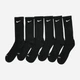Набор женских носков высоких хлопковых Nike U NK ED PLS CSH CRW 132 SX6897-010 34-38 6 пар Черный (193658363617) - изображение 3