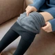 Колготки зимние на флисе без стопы хлопковые 2500D черные 1-3 - изображение 2