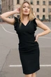 Жіноча ошатна сукня чохол з рюшем LadyLike 46 Чорний (ll2213420090348) - изображение 1