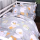 Комплект постельного белья в кроватку детский Mirson 110х140 см 17-0896 Baby Ducks Gray Бязь (2200012393581) - изображение 1
