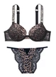 Комплект Victoria’s Secret Чорний з бежевим 36D-M - изображение 1