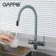 Смеситель для кухни под фильтр с гибким изливом Gappo G4398-30 серый-хром - изображение 4