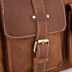 Мужская кожаная сумка через плечо BUFFALO BAGS 1050R коричневый нубук - изображение 4