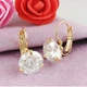 Серьги Xuping Jewelry длина 1.8см ширина 1.3см медицинское золото позолота 18К с1303 - изображение 1