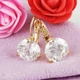 Серьги Xuping Jewelry длина 1.8см ширина 1.3см медицинское золото позолота 18К с1303 - изображение 2