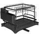 Suszarka do naczyń Springos metalowa dwupoziomowa 42 x 30 x 31.5 cm Czarna (5908455300513) - obraz 1