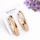 Серьги Xuping Jewelry длина 2.5см ширина 4мм медицинское золото позолота 18К стрелы с1441 - изображение 1