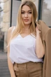 Жіноча шовкова майка на бретелях LadyLike 46 Білий (ll2213930000400) - изображение 1