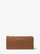 Женский кошелек Michael Kors Jet Set Travel Large Saffiano Leather Quarter-Zip Wallet коричневый - изображение 1