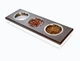 Три миски на подставке Harley and Cho Lunch Bar Brown wood + White S 54x18x7cm / Миски по 0,45л Коричневый + белый (HC-003300093) - изображение 3