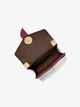 Женская сумка Michael Kors Greenwich Small Color-Block Logo and Saffiano Leather Crossbody Bag (бордовая) - изображение 3
