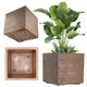 Горщик для квітів пластиковий Kadax Karo Eco 40x40 см Coffee (5903699428672) - зображення 2