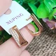 Сережки Xuping Jewelry довжина 1.6см ширина 7мм медичне золото позолота 18К с1469 - зображення 3