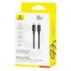 Дата кабель Baseus Silky Series OS Fast Charging Type-C to Type-C 100W (1m) (P10377704) Cluster Black - зображення 4